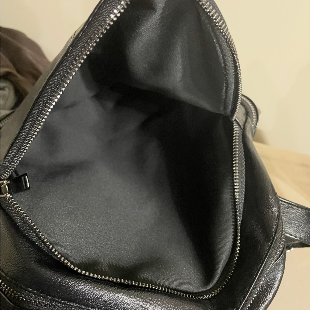 Black Leather Backpack Purse - Women's Everyday Bag - Picture 3 of 4